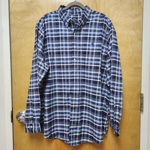 Brooks Brothers 1818 Plaid Button Up Shirt Mens 2XLT Original Polo Non Iron